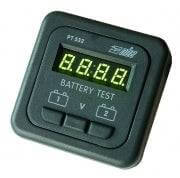 12V Digital Twin Battery Monitor - digital voltage monitor displaying battery test for two batteries.