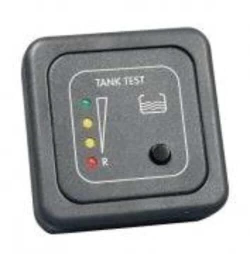 Single Fresh Water Tank Monitor- LED with four colored LED indicators for tank levels.