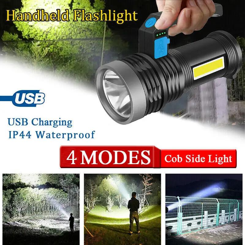 Super Bright Super Bright LED Torch Tactical 4 Models USB Rechargeable Flashlight by China Dropship