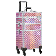 3-in-1 Rolling Makeup Train Case Portable Cosmetic Trolley by Yaheetech