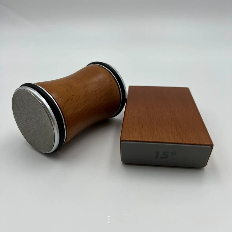 Solid Wood-Aluminum Alloy Emery Rolling Whetstone Wood Color by China Dropship