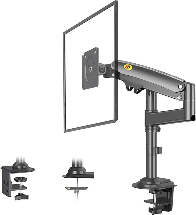 22''- 35'' Monitor Desk Mount Stand Full Motion Swivel Monitor Arm Gas Spring by salelink.co.nz