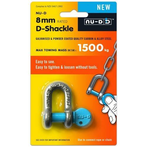 SHACKLE Easy Open Key 8mm x 1500KG - Action Outdoors Kiwi