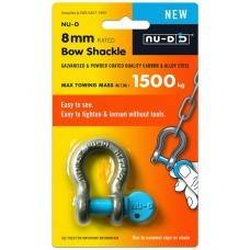 SHACKLE Easy Open Key BOW 8mm x 1500KG - Action Outdoors Kiwi