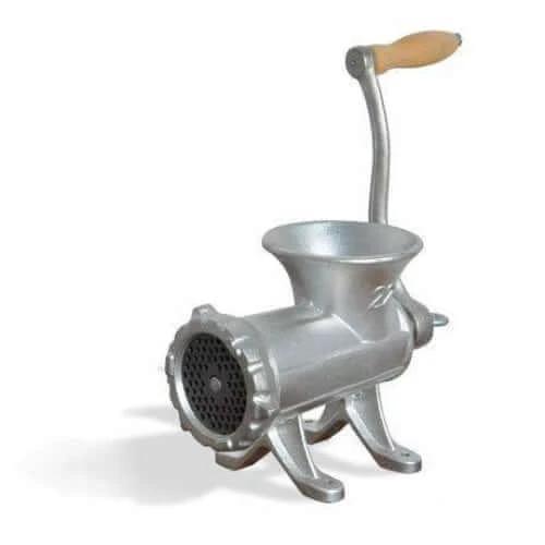 Berley Mincer # 22 Cast with wooden handle, steel arm and plate, designed for easy mincing on benchtops.