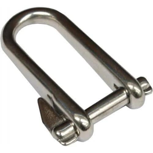 Shackles SS Long Flat Wichard Ptn 8mm S365LK, stainless steel long flat shackle design.