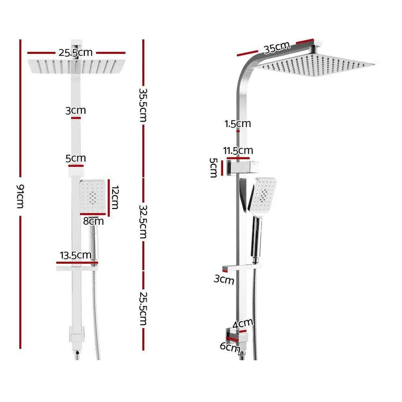 SportZone.co.nz Furniture > Bathroom > Shower Heads & Screens Cefito 10'' Rain Shower Head Set Handheld Square High Pressure Chrome Cefito 10'' Rain Shower Head Set Handheld Square High Pressure Chrome