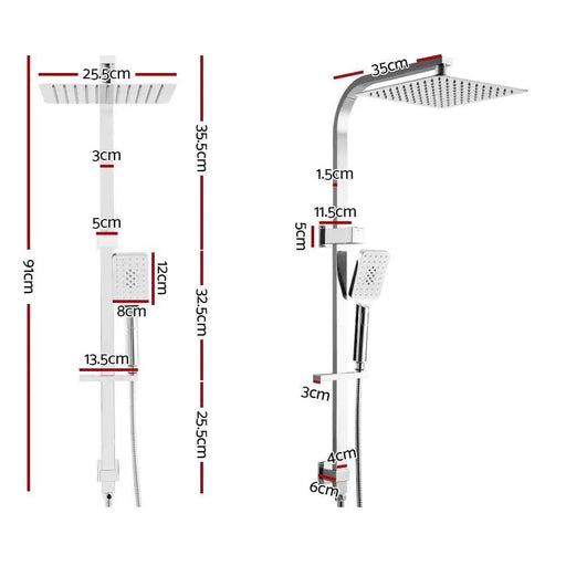 SportZone.co.nz Furniture > Bathroom > Shower Heads & Screens Cefito 10'' Rain Shower Head Set Handheld Square High Pressure Chrome Cefito 10'' Rain Shower Head Set Handheld Square High Pressure Chrome