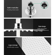 Cefito 10'' Rain Shower Head Set Handheld Square High Pressure Mixer Tap Chrome by SportZone.co.nz