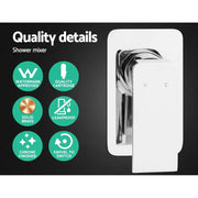 Cefito 10'' Rain Shower Head Set Handheld Square High Pressure Mixer Tap Chrome by SportZone.co.nz