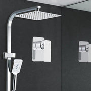 Cefito 10'' Rain Shower Head Set Handheld Square High Pressure Mixer Tap Chrome by SportZone.co.nz