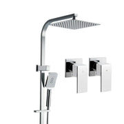 SportZone.co.nz Home & Garden > Bathroom Accessories > Shower Accessories Cefito 10'' Rain Shower Head Set Handheld Square High Pressure Twins Tap Chrome Cefito 10 Inch Rain Shower Head Set With Handheld