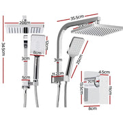 SportZone.co.nz Home & Garden > Bathroom Accessories Cefito 8'' Rain Shower Head Set Handheld Square High Pressure Mixer Tap Chrome Cefito 8'' Rain Shower Head Set Handheld Square High Pressure Mixer Tap Chrome