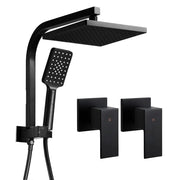 SportZone.co.nz Home & Garden > Bathroom Accessories Cefito 8'' Rain Shower Head Set Handheld Square High Pressure Twins Tap Black Cefito 8'' Rain Shower Head Set Handheld Square High Pressure Twins Tap Black