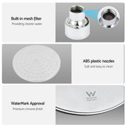 SportZone.co.nz Furniture > Bathroom > Shower Heads & Screens Cefito 9'' Rain Overhead Swivel Shower Head with Wall Bathroom Mixer Silver Cefito 9'' Rain Overhead Swivel Shower Head with Wall Bathroom Mixer Silver