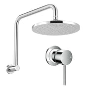 SportZone.co.nz Furniture > Bathroom > Shower Heads & Screens Cefito 9'' Rain Overhead Swivel Shower Head with Wall Bathroom Mixer Silver Cefito 9'' Rain Overhead Swivel Shower Head with Wall Bathroom Mixer Silver
