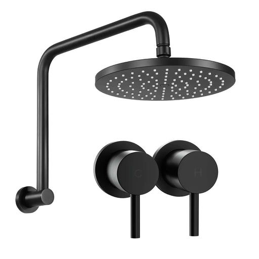 SportZone.co.nz Furniture > Bathroom > Shower Heads & Screens Cefito 9'' Rain Overhead Swivel Shower Head with Wall Twin Swivel Bathroom Tap Cefito 9'' Rain Overhead Swivel Shower Head with Wall Twin Swivel Bathroom Tap