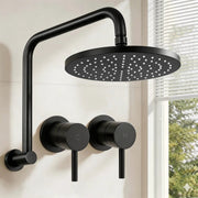 SportZone.co.nz Furniture > Bathroom > Shower Heads & Screens Cefito 9'' Rain Overhead Swivel Shower Head with Wall Twin Swivel Bathroom Tap Cefito 9'' Rain Overhead Swivel Shower Head with Wall Twin Swivel Bathroom Tap