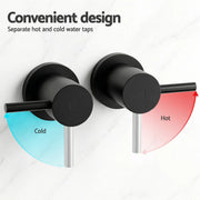 SportZone.co.nz Furniture > Bathroom > Shower Heads & Screens Cefito 9'' Rain Overhead Swivel Shower Head with Wall Twin Swivel Bathroom Tap Cefito 9'' Rain Overhead Swivel Shower Head with Wall Twin Swivel Bathroom Tap