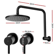 SportZone.co.nz Furniture > Bathroom > Shower Heads & Screens Cefito 9'' Rain Overhead Swivel Shower Head with Wall Twin Swivel Bathroom Tap Cefito 9'' Rain Overhead Swivel Shower Head with Wall Twin Swivel Bathroom Tap