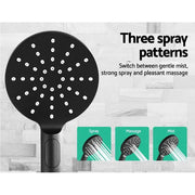 SportZone.co.nz Home & Garden > Bathroom Accessories Cefito 9'' Rain Shower Head Set Handheld Round High Pressure Black Cefito 9 Inch Rain Shower Head Set With Handheld Black