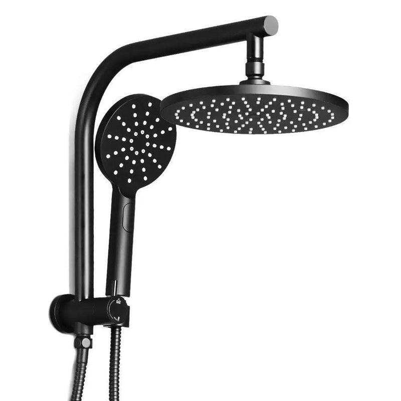 SportZone.co.nz Home & Garden > Bathroom Accessories Cefito 9'' Rain Shower Head Set Handheld Round High Pressure Black Cefito 9 Inch Rain Shower Head Set With Handheld Black