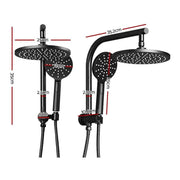 SportZone.co.nz Home & Garden > Bathroom Accessories Cefito 9'' Rain Shower Head Set Handheld Round High Pressure Black Cefito 9 Inch Rain Shower Head Set With Handheld Black