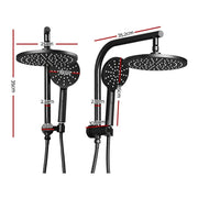 Cefito 9'' Rain Shower Head Set Handheld Round High Pressure Black by SportZone.co.nz