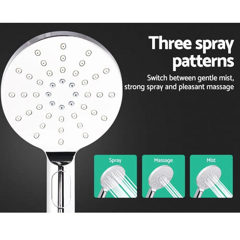 SportZone.co.nz Home & Garden > Bathroom Accessories Cefito 9'' Rain Shower Head Set Handheld Round High Pressure Black Cefito 9 Inch Rain Shower Head Set With Handheld Black