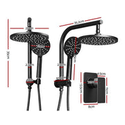 SportZone.co.nz Home & Garden > Bathroom Accessories > Shower Accessories Cefito 9'' Rain Shower Head Set Handheld Round High Pressure Mixer Tap Black Cefito 9'' Rain Shower Head Set Handheld Round High Pressure Mixer Tap Black