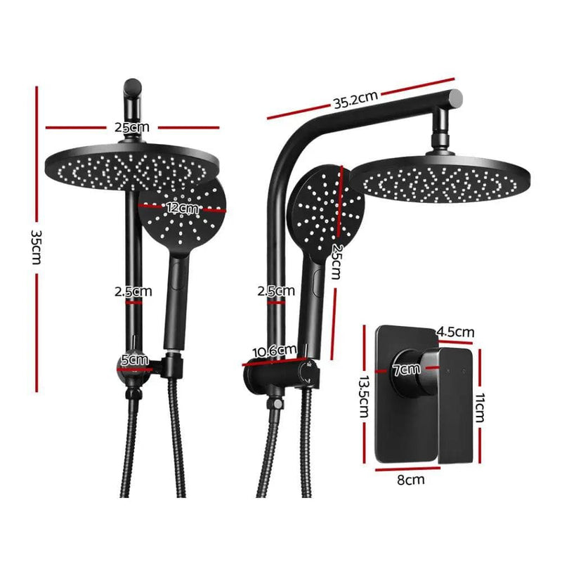 SportZone.co.nz Home & Garden > Bathroom Accessories > Shower Accessories Cefito 9'' Rain Shower Head Set Handheld Round High Pressure Mixer Tap Black Cefito 9'' Rain Shower Head Set Handheld Round High Pressure Mixer Tap Black