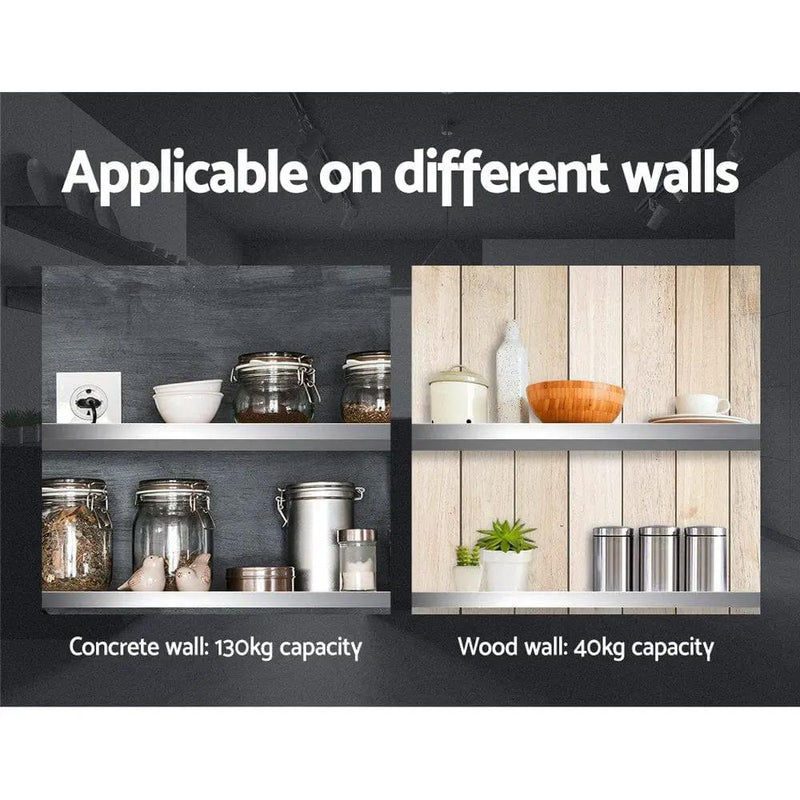 Cefito 900mm Stainless Steel Kitchen Wall Shelf Mounted Rack by SportZone.co.nz