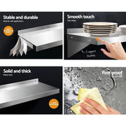 Cefito 900mm Stainless Steel Kitchen Wall Shelf Mounted Rack by SportZone.co.nz