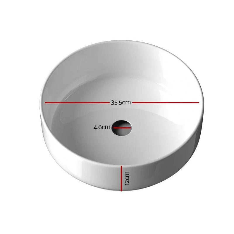 SportZone.co.nz Home & Garden > DIY Cefito Bathroom Basin Ceramic Vanity Sink Hand Wash Bowl 35x12cm Cefito Bathroom Basin Ceramic Vanity Sink Hand Wash Bowl 35x12cm