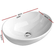 Cefito Bathroom Basin Ceramic Vanity Sink Hand Wash Bowl 41x34cm by SportZone.co.nz