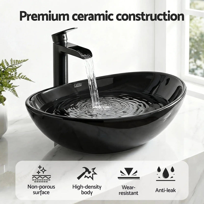 SportZone.co.nz Furniture > Bathroom > Sinks Cefito Bathroom Basin Ceramic Vanity Sink Hand Wash Bowl 41x34cm Cefito Bathroom Basin Ceramic Vanity Sink Hand Wash Bowl 41x34cm