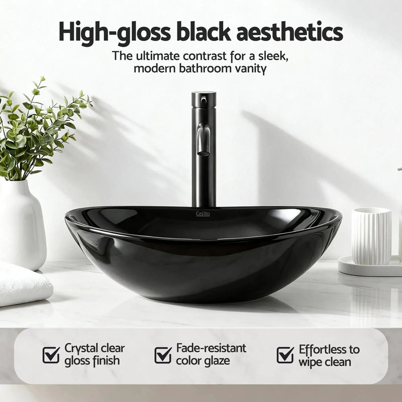 SportZone.co.nz Furniture > Bathroom > Sinks Cefito Bathroom Basin Ceramic Vanity Sink Hand Wash Bowl 41x34cm Cefito Bathroom Basin Ceramic Vanity Sink Hand Wash Bowl 41x34cm
