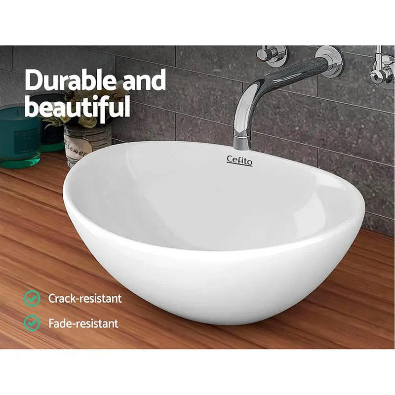 Cefito Bathroom Basin Ceramic Vanity Sink Hand Wash Bowl 41x34cm by SportZone.co.nz
