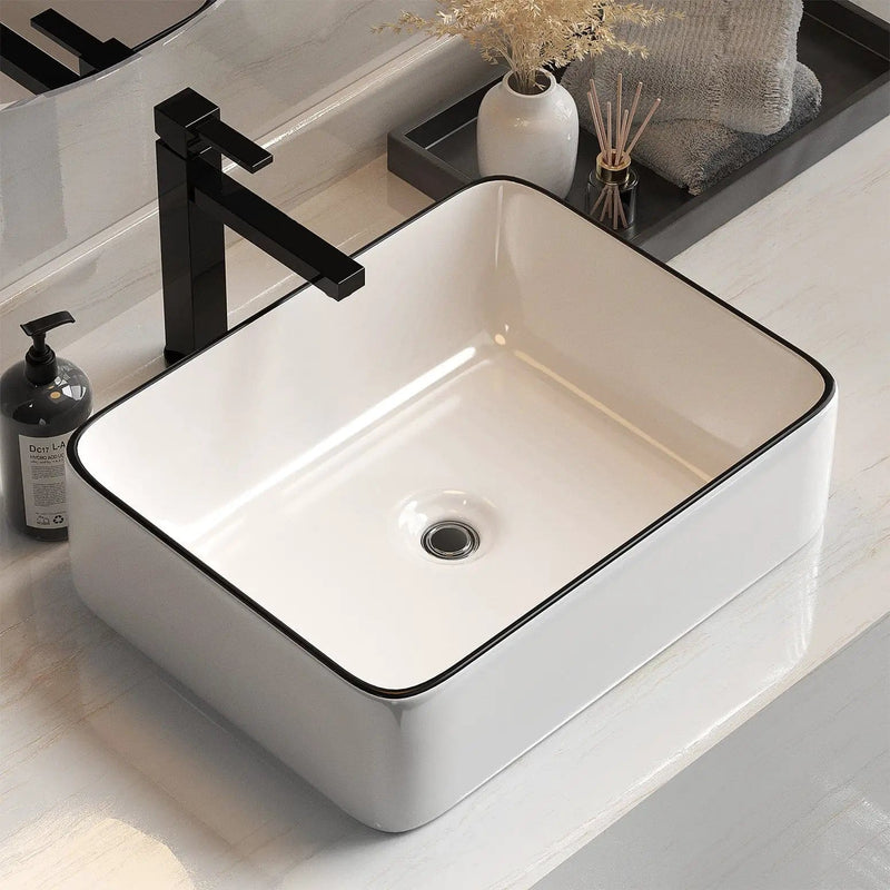 SportZone.co.nz Furniture > Bathroom > Sinks Cefito Bathroom Basin Ceramic Vanity Sink Hand Wash Bowl Above Counter 48x37cm Cefito Bathroom Basin Ceramic Vanity Sink Hand Wash Bowl Above Counter 48x37cm
