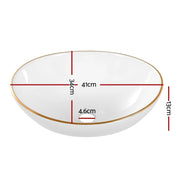SportZone.co.nz Home & Garden > DIY Cefito Bathroom Basin Ceramic Vanity Sink Hand Wash Bowl Gold Line 41x34cm Cefito Bathroom Basin Ceramic Vanity Sink Hand Wash Bowl Gold Line 41x34cm