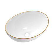 SportZone.co.nz Home & Garden > DIY Cefito Bathroom Basin Ceramic Vanity Sink Hand Wash Bowl Gold Line 41x34cm Cefito Bathroom Basin Ceramic Vanity Sink Hand Wash Bowl Gold Line 41x34cm