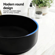 SportZone.co.nz Furniture > Bathroom > Sinks Cefito Bathroom Basin Ceramic Vanity Sink Vessel Bowl Wash Matte Black Round Countertop Cefito Bathroom Basin Ceramic Vanity Sink Vessel Bowl Wash Matte Black Round Countertop