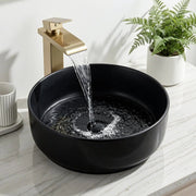SportZone.co.nz Furniture > Bathroom > Sinks Cefito Bathroom Basin Ceramic Vanity Sink Vessel Bowl Wash Matte Black Round Countertop Cefito Bathroom Basin Ceramic Vanity Sink Vessel Bowl Wash Matte Black Round Countertop