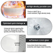 SportZone.co.nz Furniture > Bathroom > Sinks Cefito Bathroom Basin Vanity Sink Vessel Ceramic White Round Countertop 36cm Cefito Bathroom Basin Vanity Sink Vessel Ceramic White Round Countertop 36cm