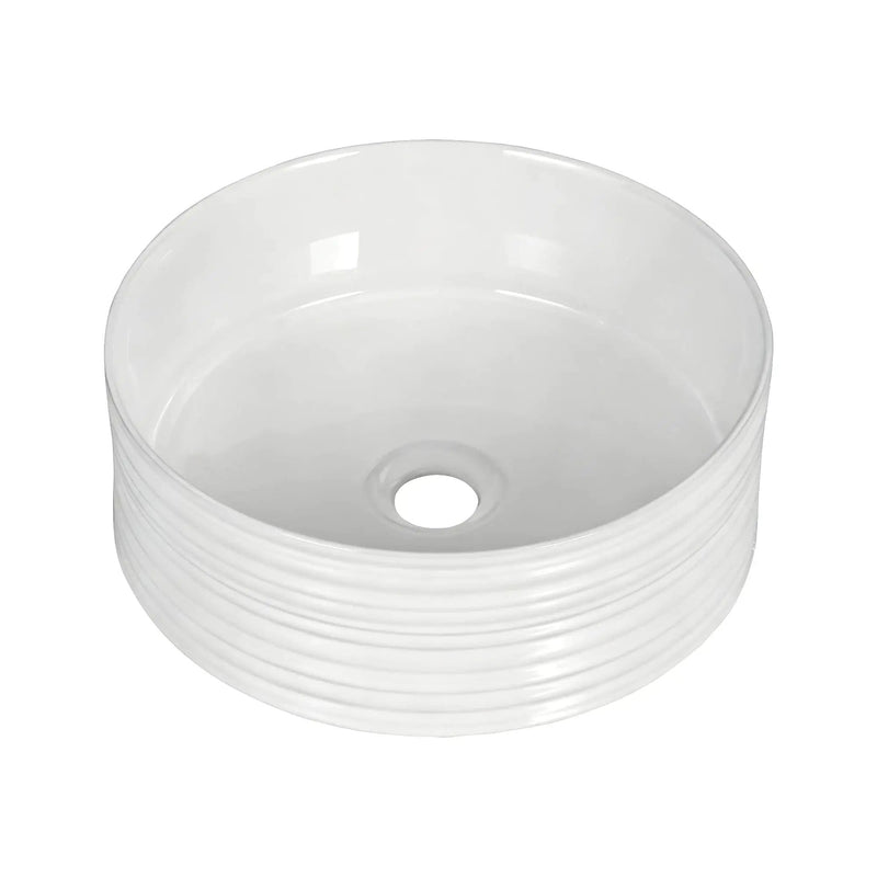 SportZone.co.nz Furniture > Bathroom > Sinks Cefito Bathroom Basin Vanity Sink Vessel Ceramic White Round Countertop 36cm Cefito Bathroom Basin Vanity Sink Vessel Ceramic White Round Countertop 36cm