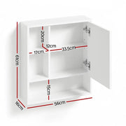 SportZone.co.nz Furniture > Bathroom > Bathroom Cabinets, Cupboards & Storage Cefito Bathroom Mirror Cabinet Mirrored Medicine Adjustable Shelf Wall Mounted 560mm White Cefito Bathroom Mirror Cabinet Mirrored Medicine Adjustable Shelf Wall Mounted 560mm White