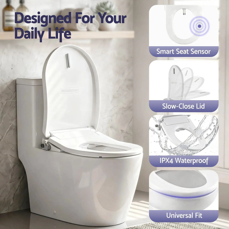 SportZone.co.nz Furniture > Bathroom > Bidets Cefito Electric Bidet Toilet Seat Washing Without Power Heated D-Shape Air Dryer Cefito Electric Bidet Toilet Seat Washing Without Power Heated D-Shape Air Dryer