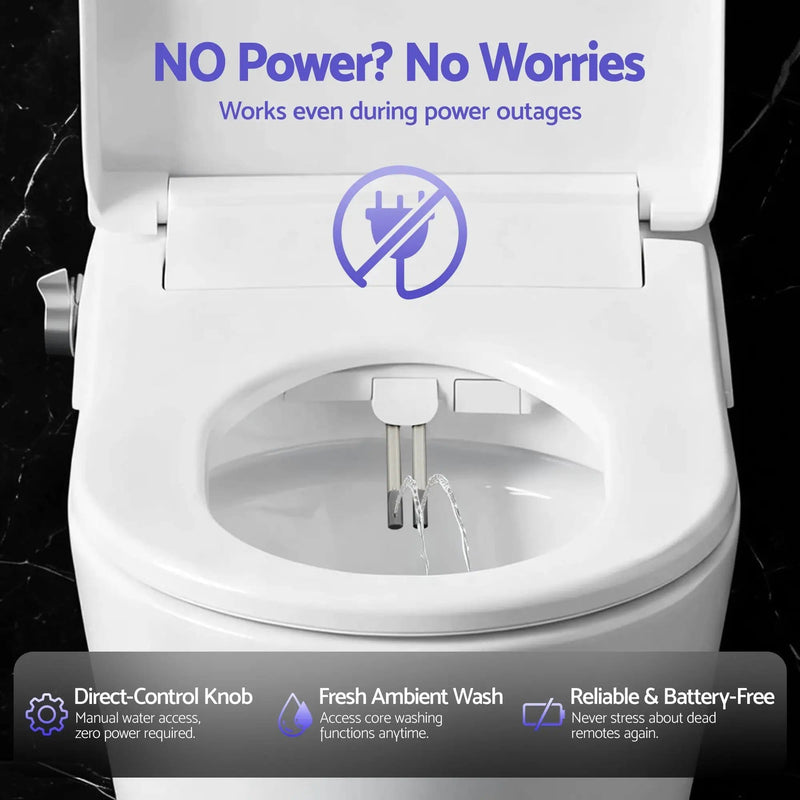 SportZone.co.nz Furniture > Bathroom > Bidets Cefito Electric Bidet Toilet Seat Washing Without Power Heated D-Shape Air Dryer Cefito Electric Bidet Toilet Seat Washing Without Power Heated D-Shape Air Dryer