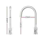 Cefito Kitchen Mixer Tap Mixer Round Sink Faucet Basin Laundry Chrome by SportZone.co.nz