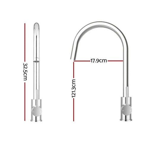 SportZone.co.nz Home & Garden > DIY Cefito Kitchen Mixer Tap Mixer Round Sink Faucet Basin Laundry Chrome Cefito Kitchen Mixer Tap Mixer Round Sink Faucet Basin Laundry Chrome